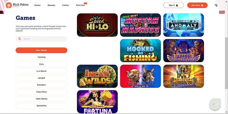 Skjermbilde av palm casino casino