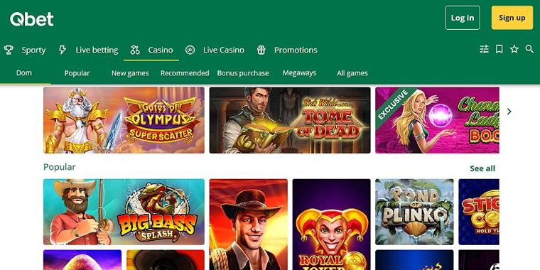 Skjermbilde av Qbet casino